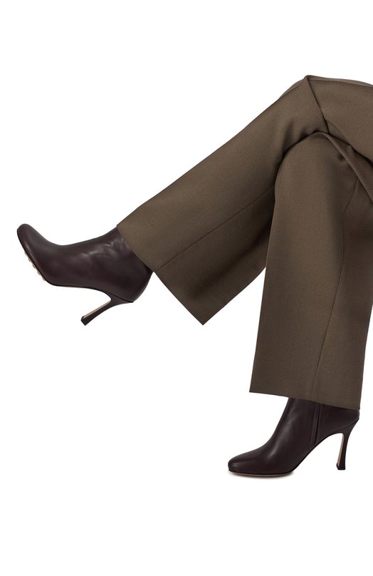 Кожаные ботильоны Rana Bottega Veneta 843958/VBSD0 Бордовый  843958/VBSD0 Фото 2