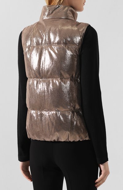 Кожаный жилет BRUNELLO CUCINELLI, арт. MPMAY8923, фото 4