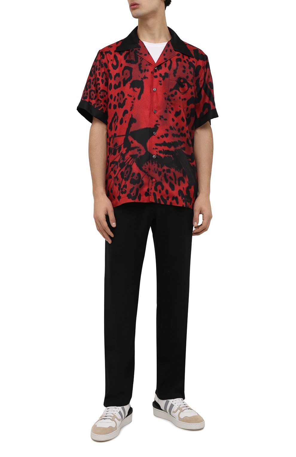 Шелковая рубашка DOLCE & GABBANA красного цвета по цене 122000 руб., арт. G5JH9T/GEY73, фото 2 Шелковая рубашка DOLCE & GABBANA, арт. G5JH9T/GEY73, фото 2