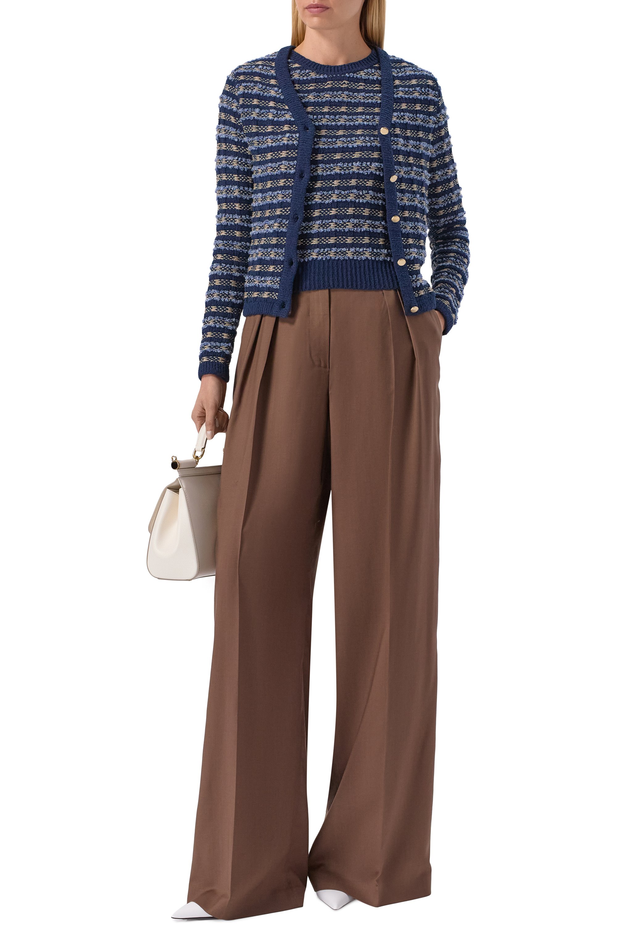 Кардиган из хлопка и вискозы MVST синего цвета по цене 182000 руб., арт. M26.2PW.K218/Y004, фото 2 Кардиган из хлопка и вискозы MVST, арт. M26.2PW.K218/Y004, фото 2