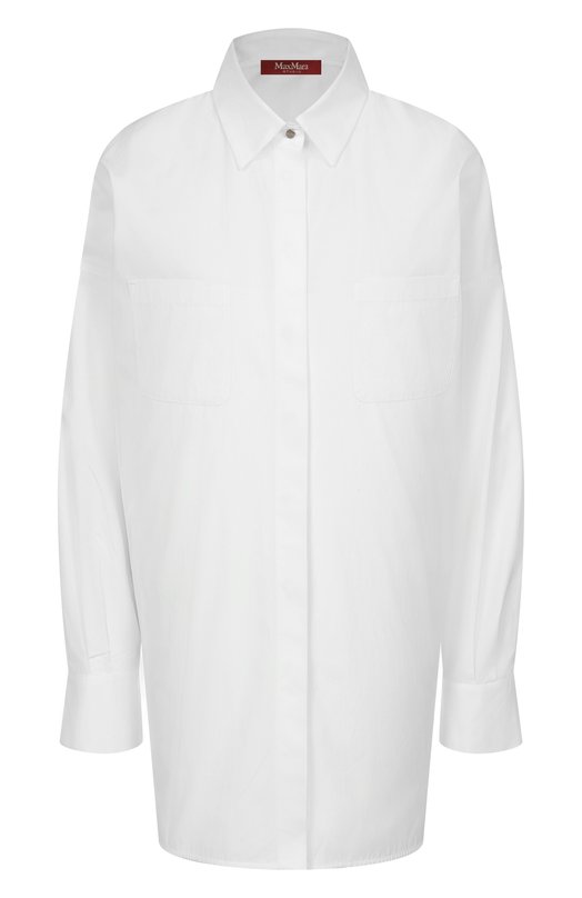 Хлопковая рубашка Max Mara Studio 0DIN0 Белый 0DIN0