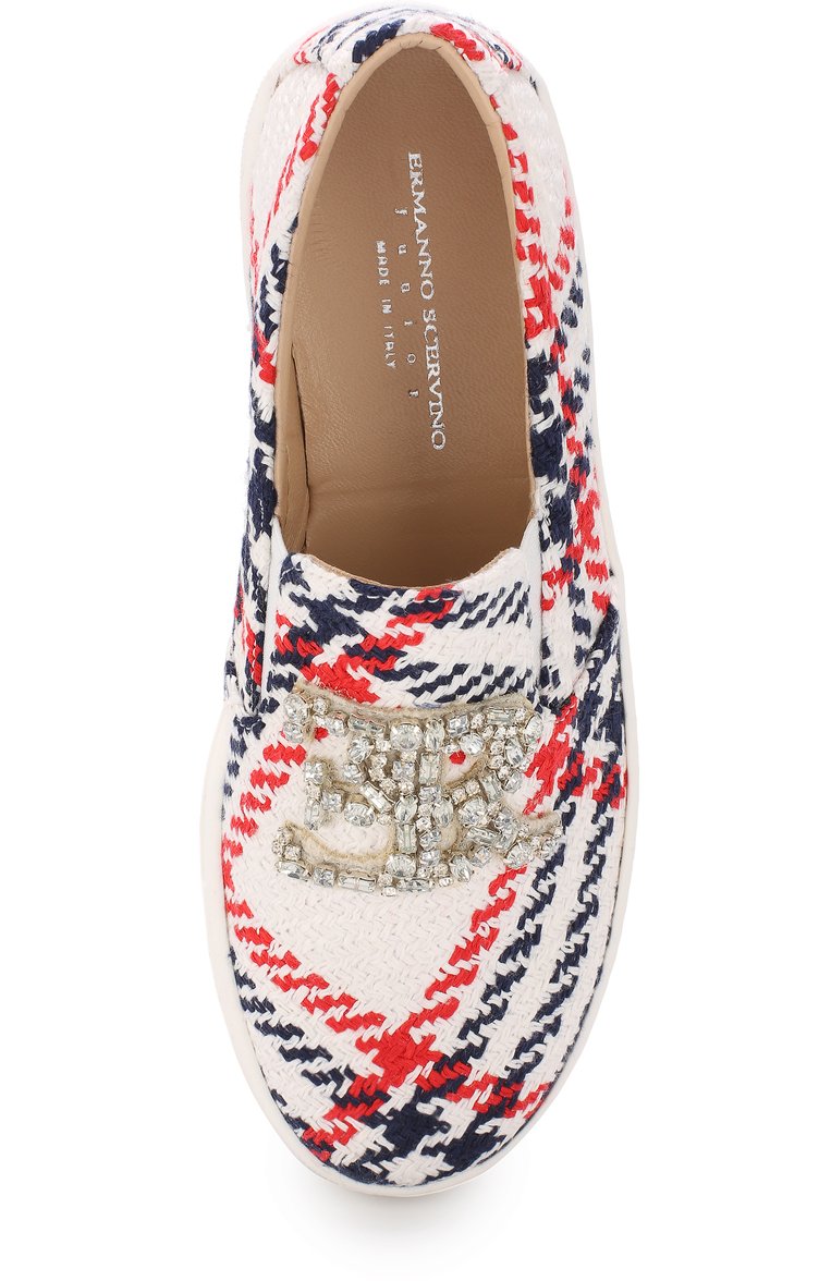 Текстильные слипоны с кристаллами ERMANNO SCERVINO, арт. 55695/36-41, фото 4