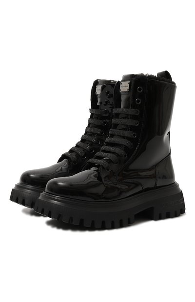 Кожаные ботинки DOLCE & GABBANA, арт. D11220/A3B70/24-28