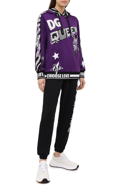 Хлопковое худи DOLCE & GABBANA фиолетового цвета по цене 264500 руб., арт. F9I03Z/G7WFU, фото 3 Хлопковое худи DOLCE & GABBANA, арт. F9I03Z/G7WFU, фото 3