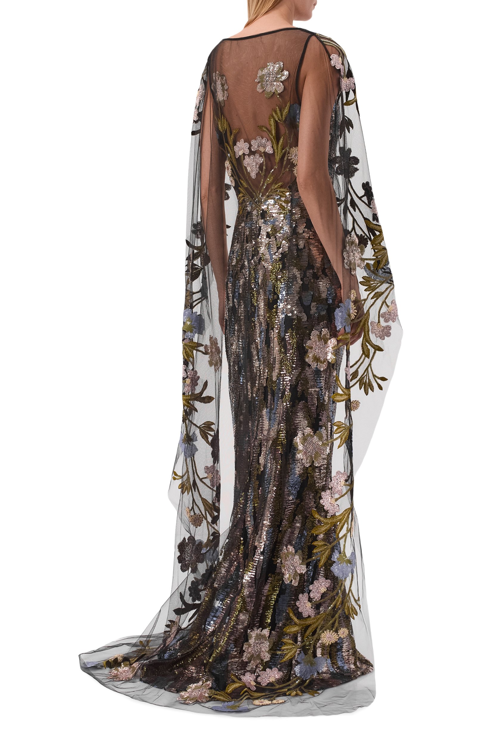 Платье с отделкой пайетками ELIE SAAB, арт. D1354EP26/YA072, фото 3