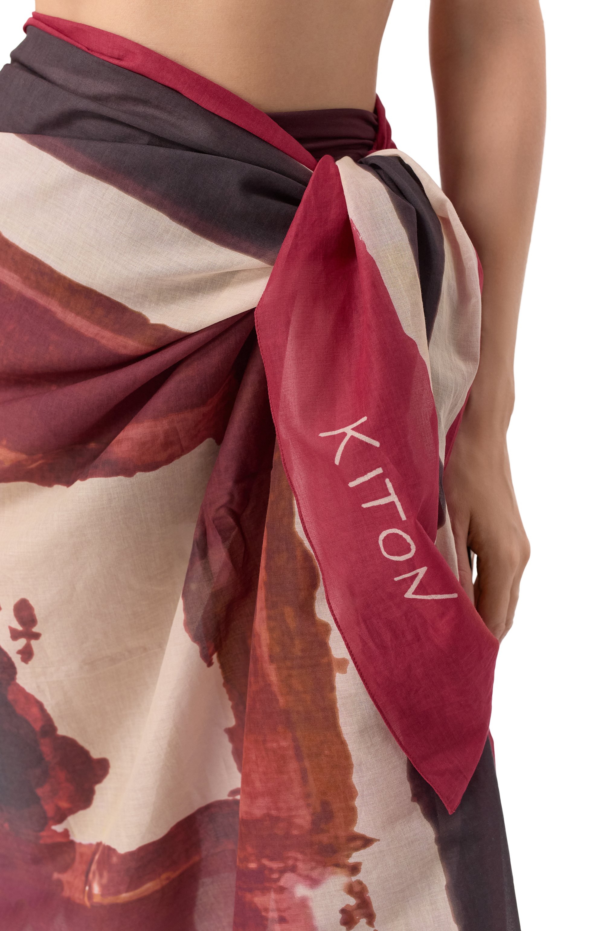 Хлопковое парео KITON, арт. D53753K0957F01, фото 5