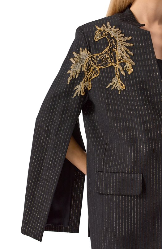 Шерстяной жакет с отделкой бисером Akhmadullina 1226.2JT804/W713.5 Чёрный  1226.2JT804/W713.5 Фото 5