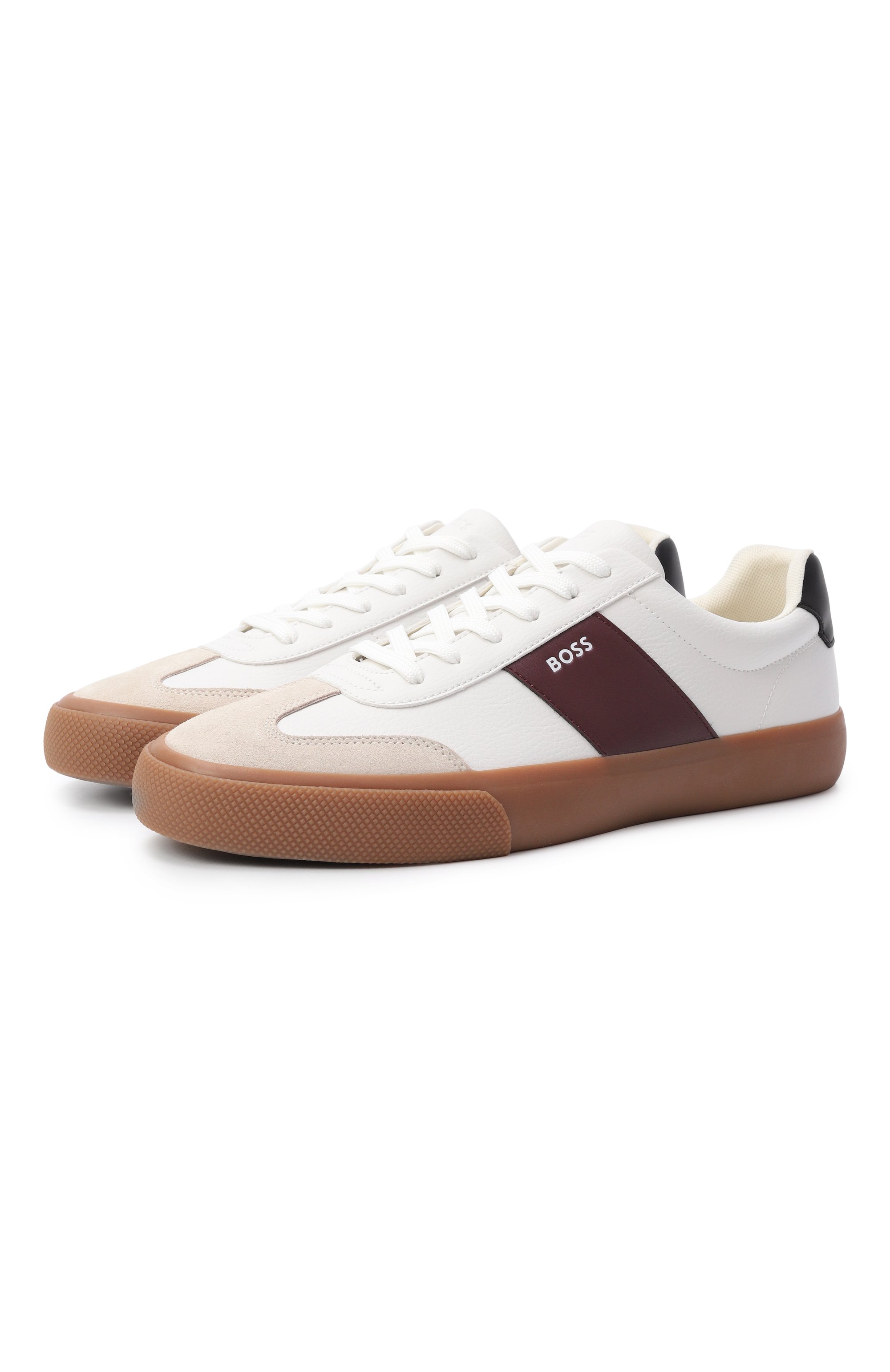 Кеды aiden BOSS белого цвета по цене 22050 руб., арт. 50557852, фото 1 Кеды aiden BOSS, арт. 50557852, фото 1