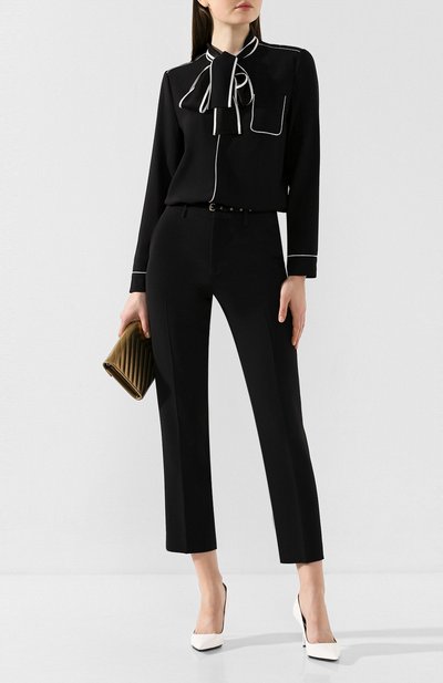 Блузка REDVALENTINO черного цвета по цене 44600 руб., арт. TR3ABC90/0F1, фото 2 Блузка REDVALENTINO, арт. TR3ABC90/0F1, фото 2