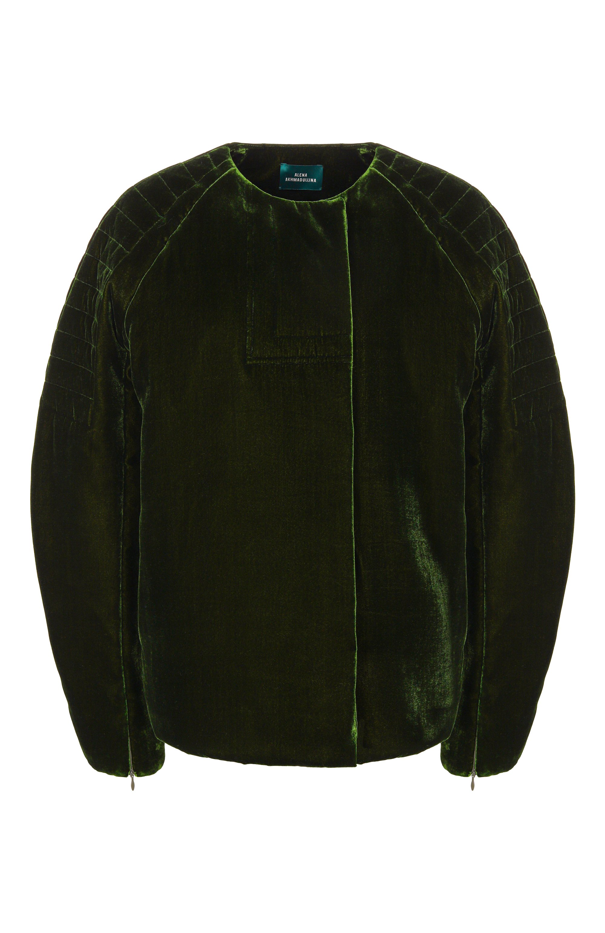 Бархатная куртка AKHMADULLINA зеленого цвета по цене 159900 руб., арт. 1226.2K120/V501, фото 1 Бархатная куртка AKHMADULLINA, арт. 1226.2K120/V501, фото 1