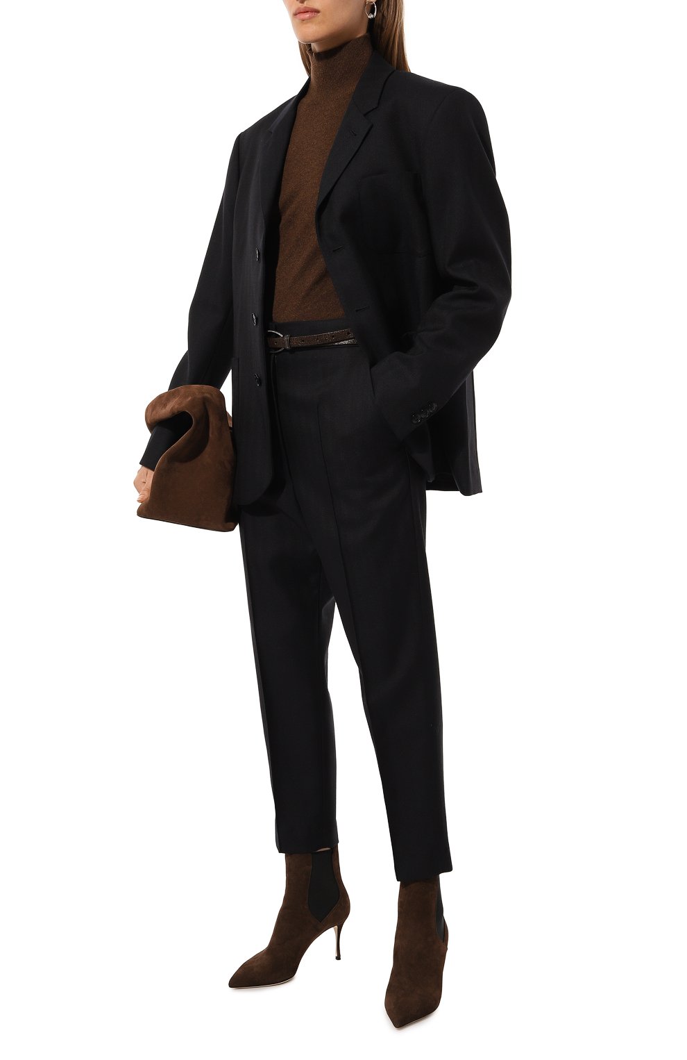 Замшевые ботильоны godiva 75 SERGIO ROSSI коричневого цвета по цене 87550 руб., арт. A85470-MCAZ01, фото 2 Замшевые ботильоны godiva 75 SERGIO ROSSI, арт. A85470-MCAZ01, фото 2