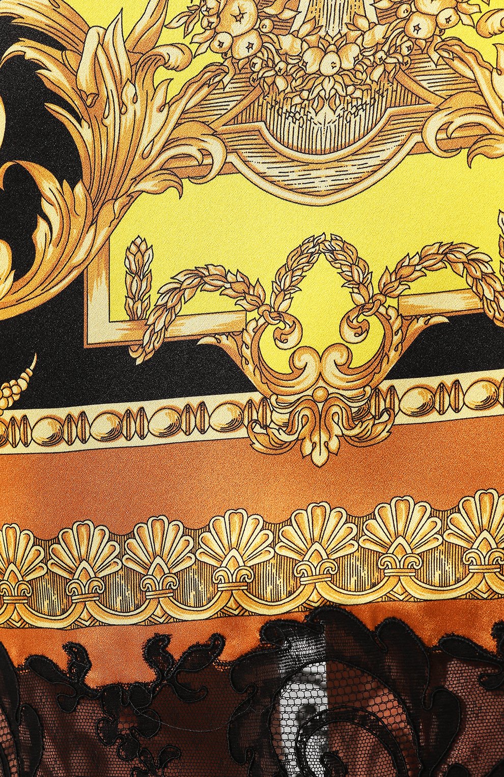 Шелковая юбка VERSACE золотого цвета по цене 130500 руб., арт. A84586/A232054, фото 5 Шелковая юбка VERSACE, арт. A84586/A232054, фото 5