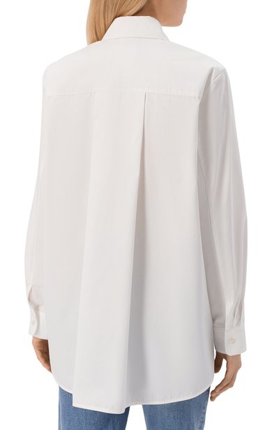 Хлопковая рубашка EMPORIO ARMANI белого цвета по цене 45950 руб., арт. EW002666/AF12441, фото 4 Хлопковая рубашка EMPORIO ARMANI, арт. EW002666/AF12441, фото 4