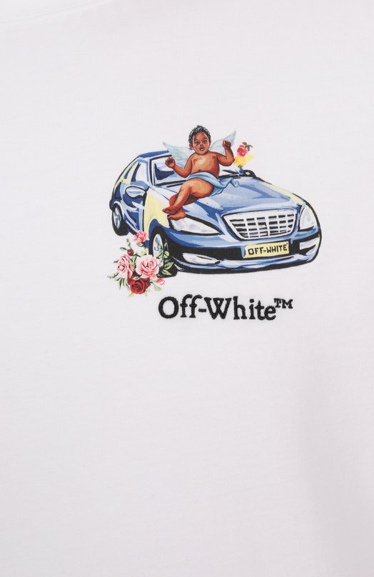 Хлопковая футболка Off-White 0MAA120S25JER003 Белый  0MAA120S25JER003 Фото 6
