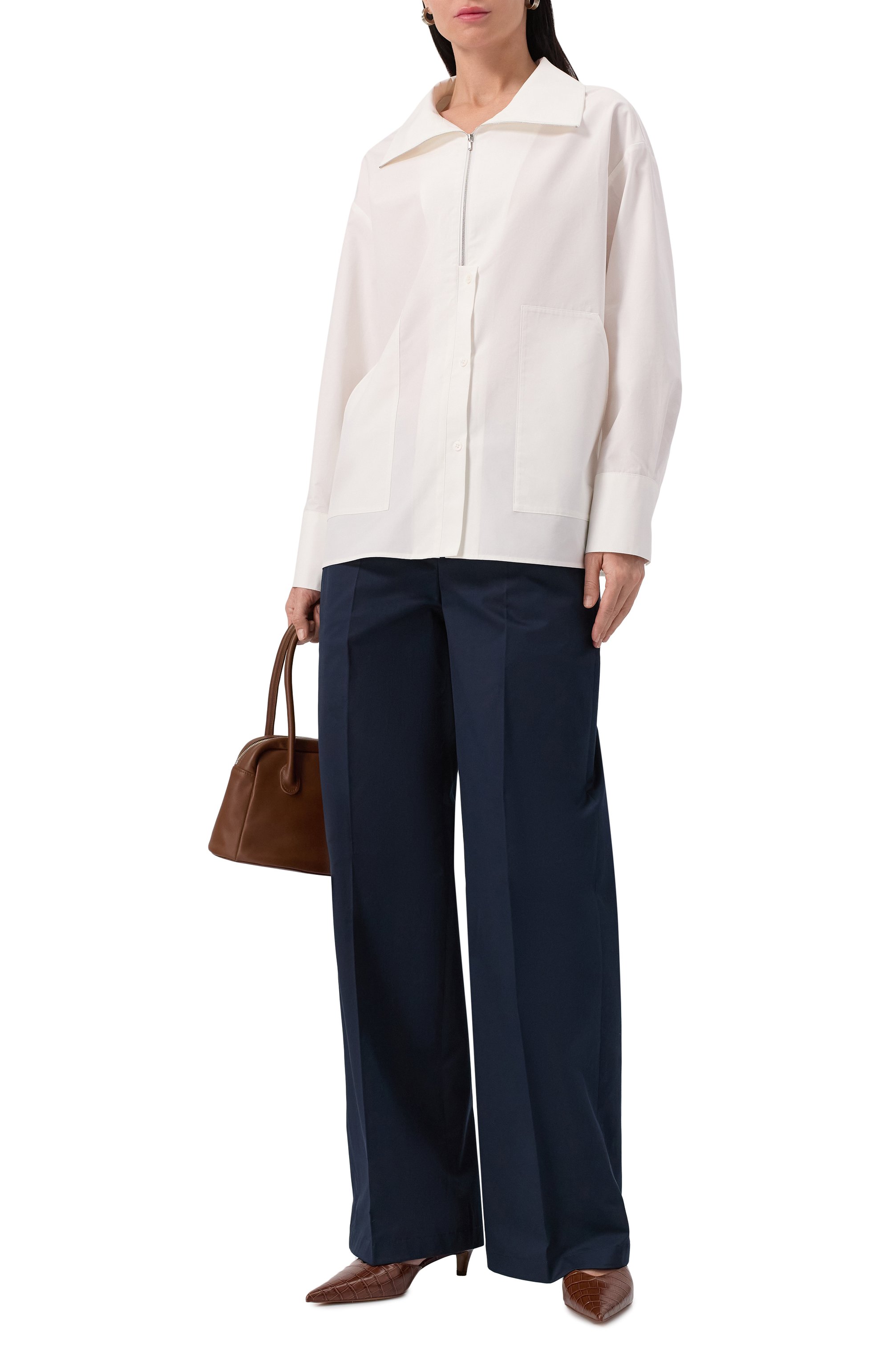 Хлопковая блузка 12 STOREEZ, арт. 131886, фото 2