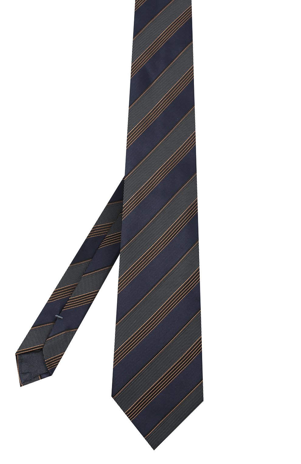 Шелковый галстук ZEGNA темно-синего цвета по цене 20700 руб., арт. Z8D70/1XW, фото 2 Шелковый галстук ZEGNA, арт. Z8D70/1XW, фото 2