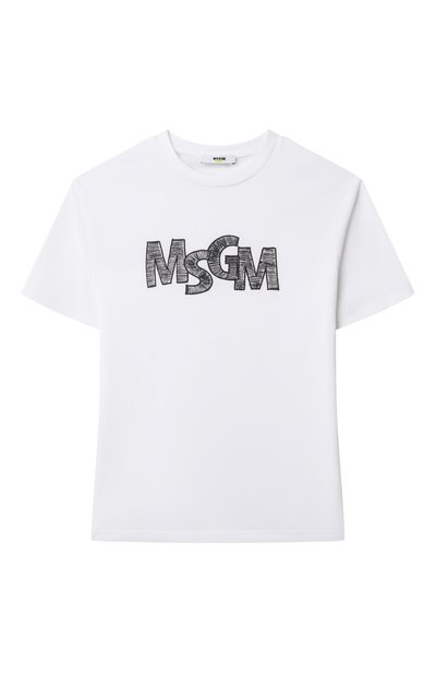 Хлопковая футболка MSGM KIDS, арт. S5MSJBTH274