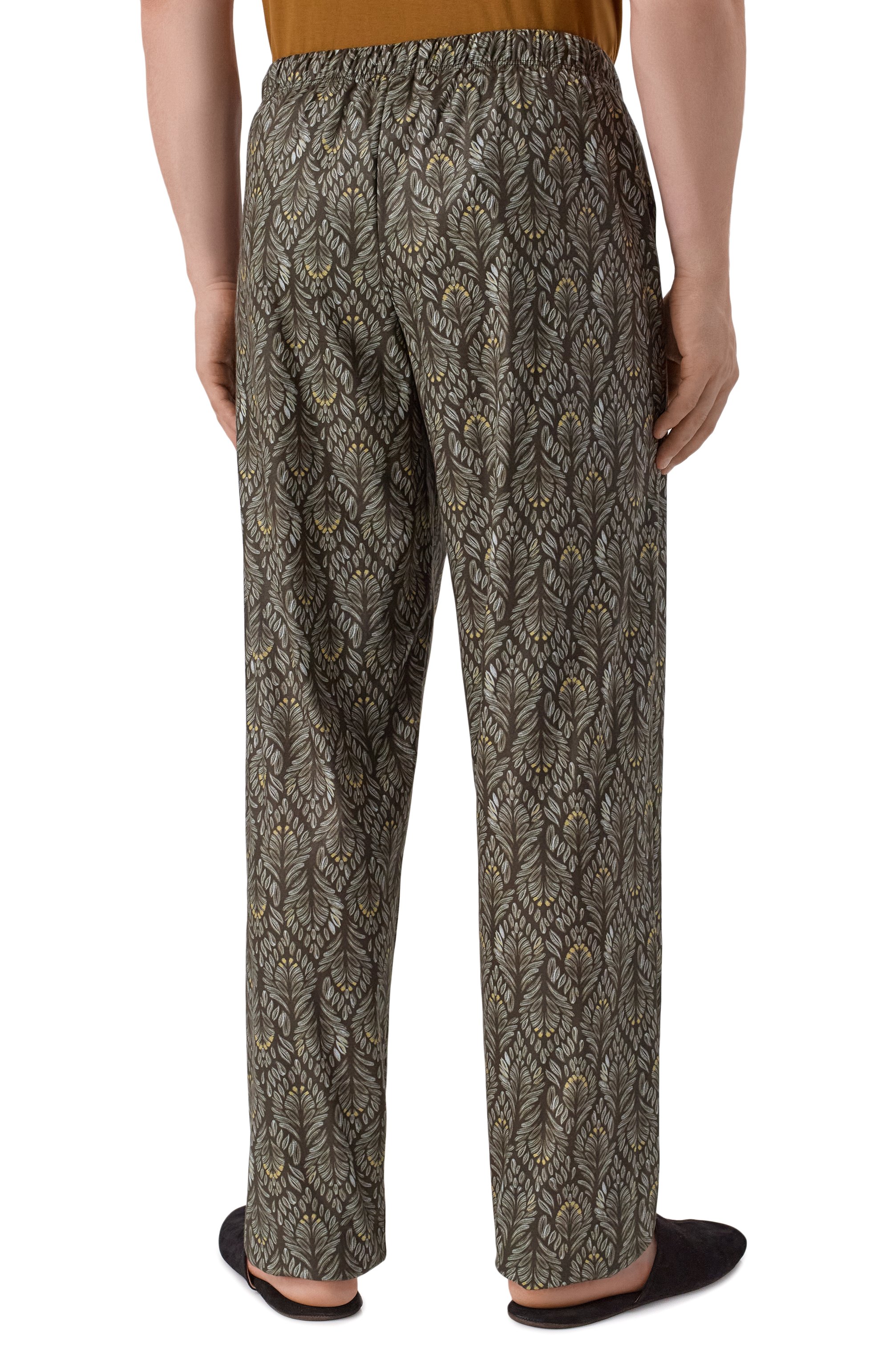 Хлопковые домашние брюки HANRO зеленого цвета по цене 17370 руб., арт. 075216, фото 4 Хлопковые домашние брюки HANRO, арт. 075216, фото 4