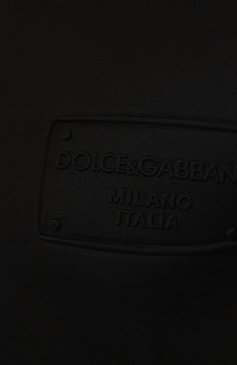 Мужская хлопковая футболка DOLCE & GABBANA черного цвета, арт. G8P07Z/FU7EQ | Фото 5 (Принт: Без принта; Рукава: Короткие; Длина (для топов): Стандартные; Материал сплава: Проставлено; Материал внешний: Хлопок; Драгоценные камни: Проставлено; Стили: Кэжуэл)