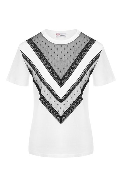Женская хлопковая футболка REDVALENTINO, арт. SR3MG02H/4F9