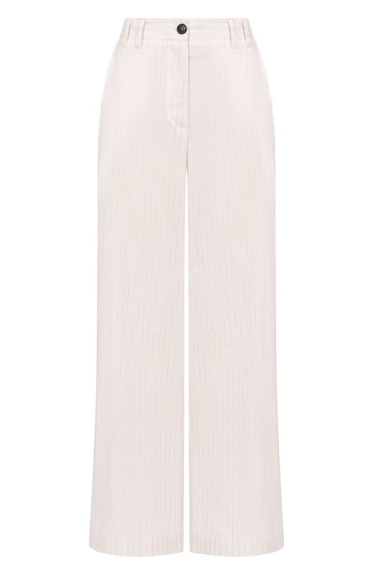 Брюки изо льна и хлопка Isabel Benenato DW03S26 Белый DW03S26