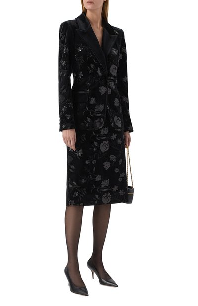 Женская бархатная юбка с отделкой пайетками ELIE SAAB, арт. SK370NP26/VLE02
