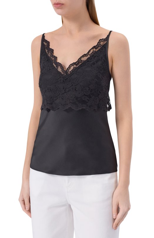 Атласный топ HUGO 50553544 Чёрный  50553544 Фото 3