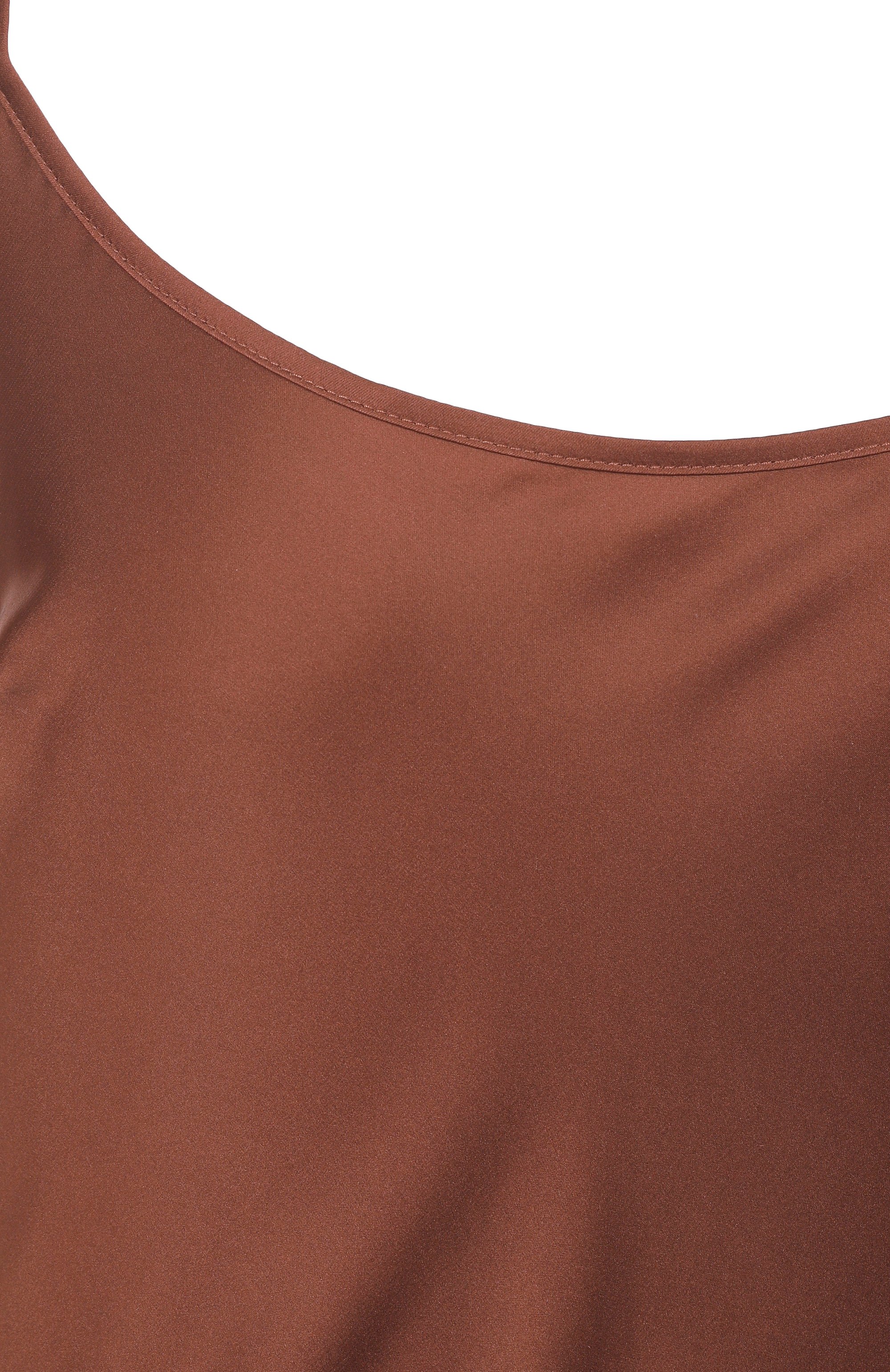 Атласное платье D.EXTERIOR коричневого цвета по цене 43950 руб., арт. 60665, фото 6 Атласное платье D.EXTERIOR, арт. 60665, фото 6