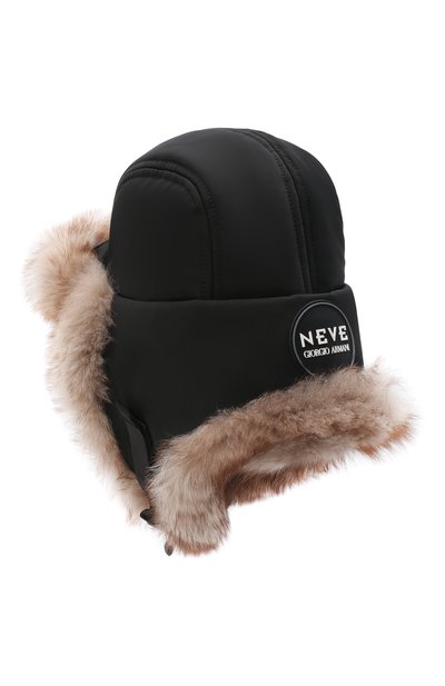 Шапка-ушанка с меховой отделкой GIORGIO ARMANI, арт. 747354/1A763, фото 2