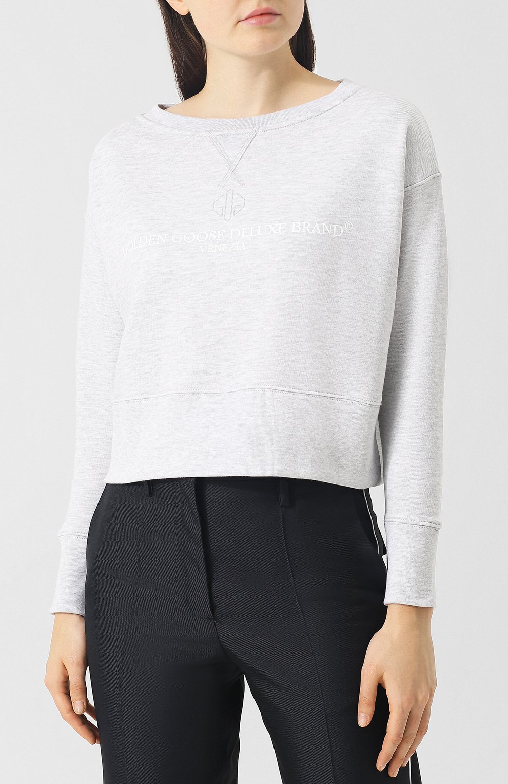 Хлопковый пуловер с логотипом бренда GOLDEN GOOSE DELUXE BRAND, арт. G33WP027.A1, фото 3