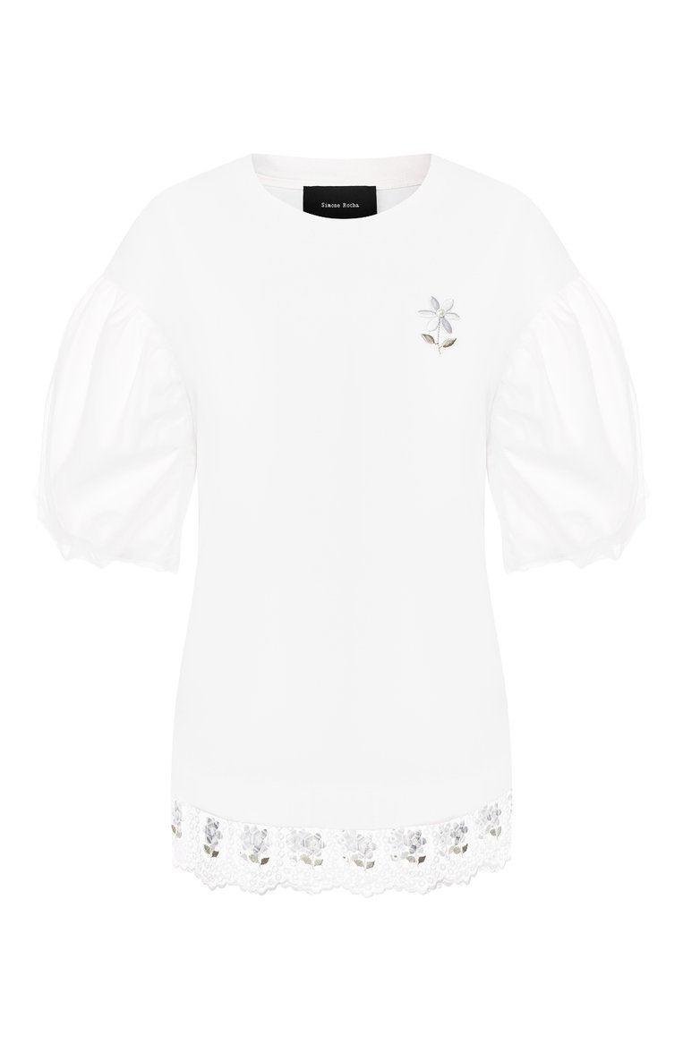 Хлопковая футболка SIMONE ROCHA, арт. TS270-10B/0553, фото 1