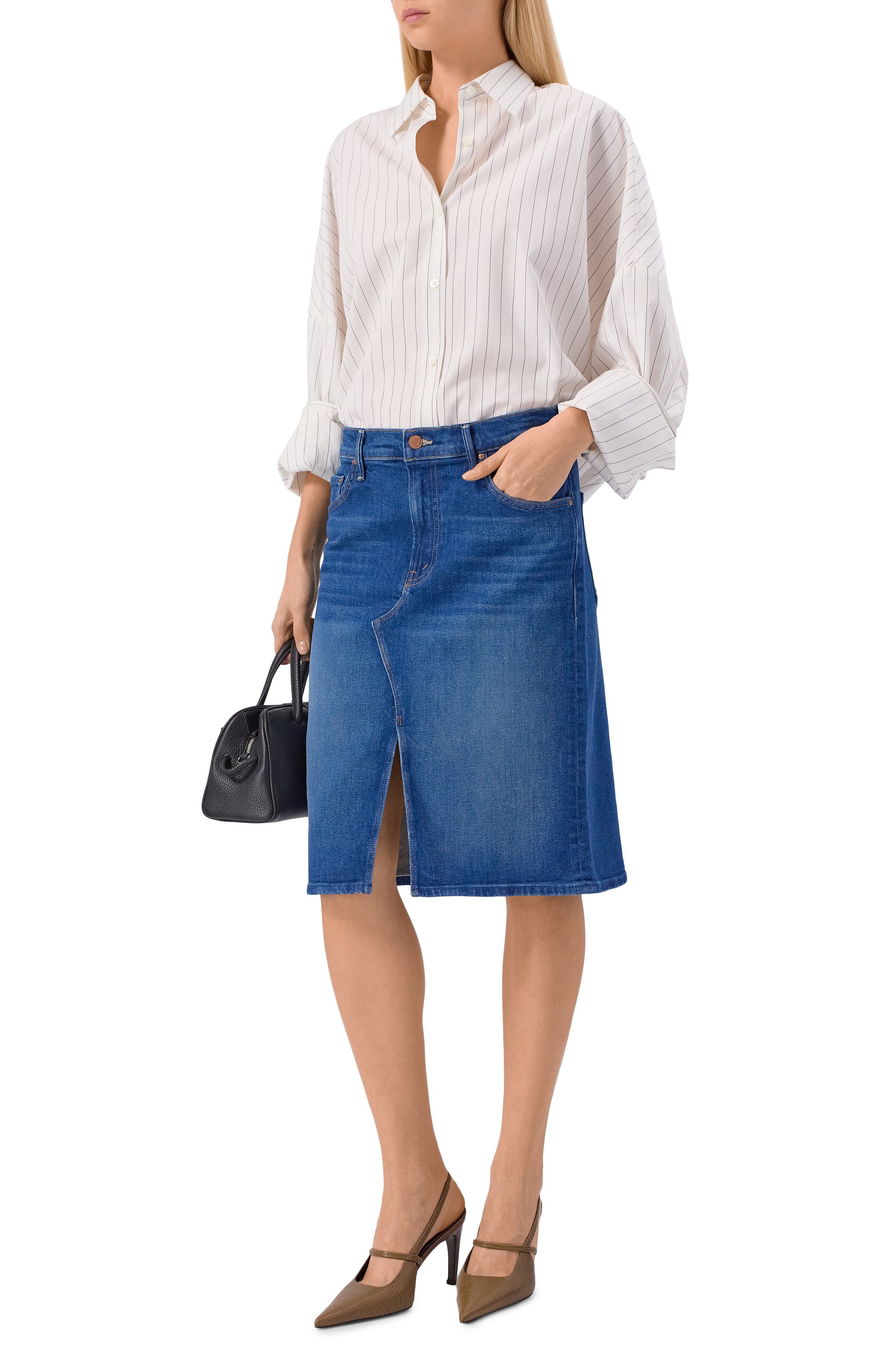 Джинсовая юбка MOTHER, арт. 90081-1729/THE DITCHER MIDI SKIRT, фото 2