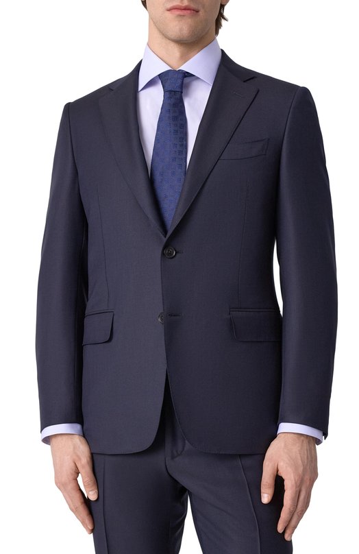 Шерстяной костюм Canali E11280/19 AX05533 Синий  E11280/19 AX05533 Фото 4