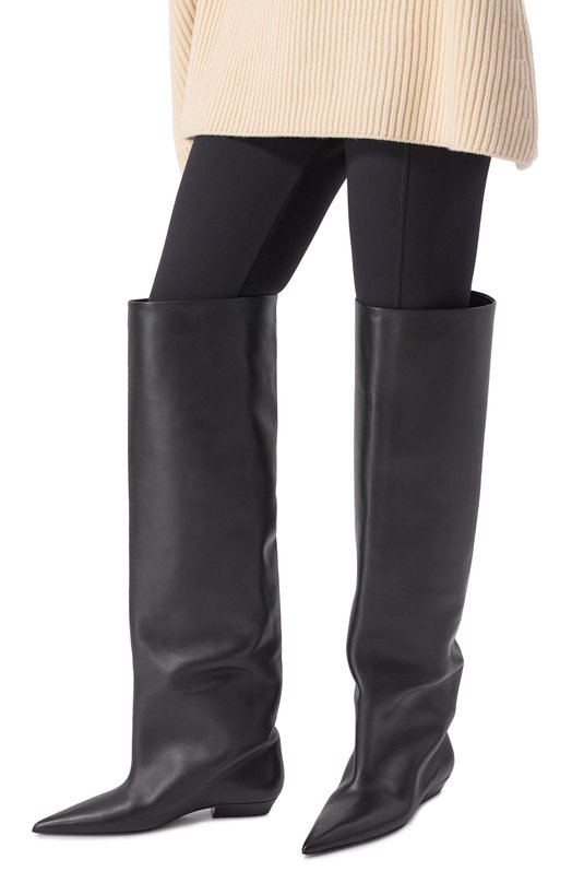 Кожаные ботфорты Jil Sander J15WW0065/P4942 Чёрный  J15WW0065/P4942 Фото 2