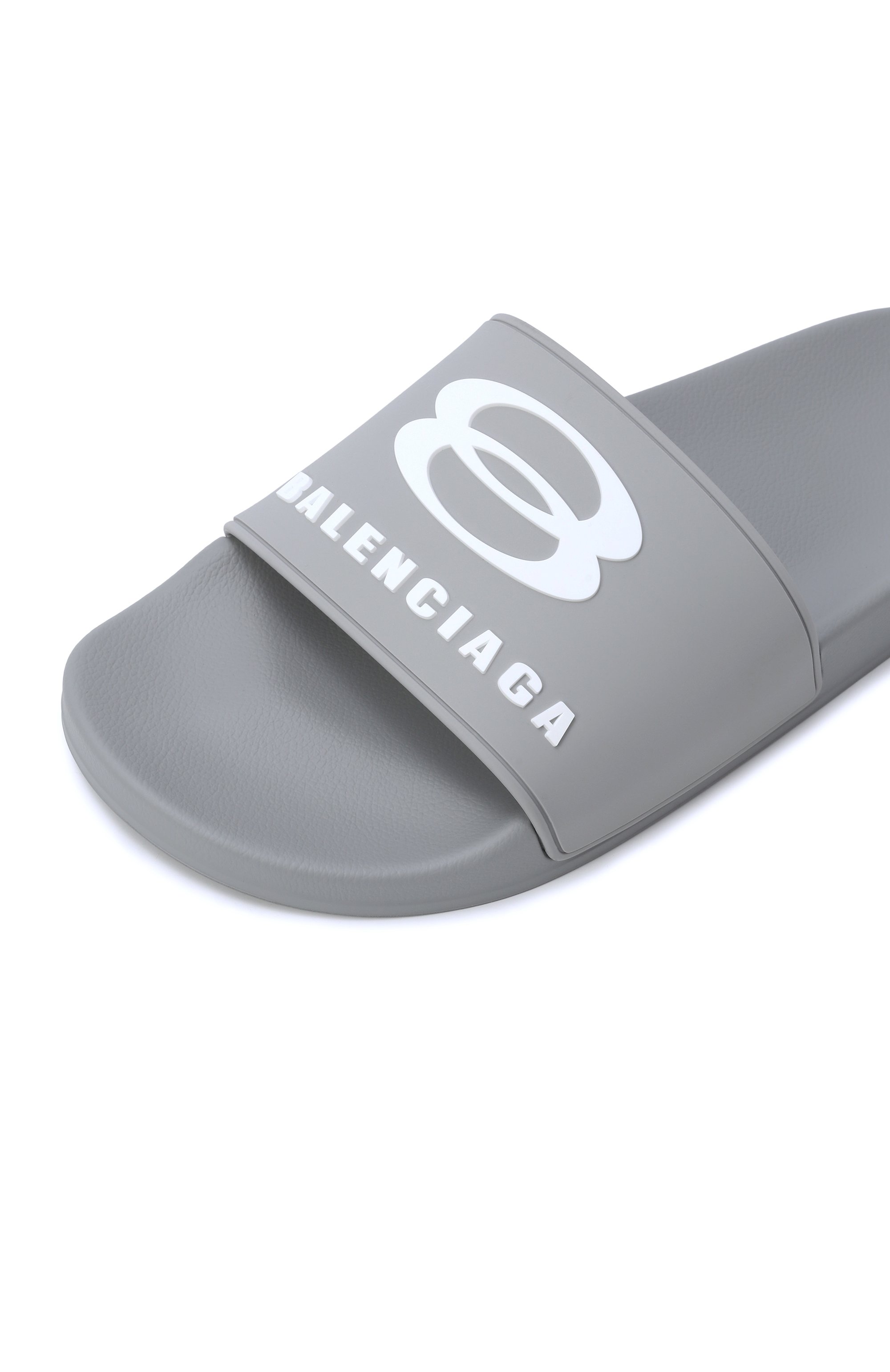 Шлепанцы pool BALENCIAGA светло-серого цвета по цене 44700 руб., арт. 689031/W1SA6, фото 7 Шлепанцы pool BALENCIAGA, арт. 689031/W1SA6, фото 7