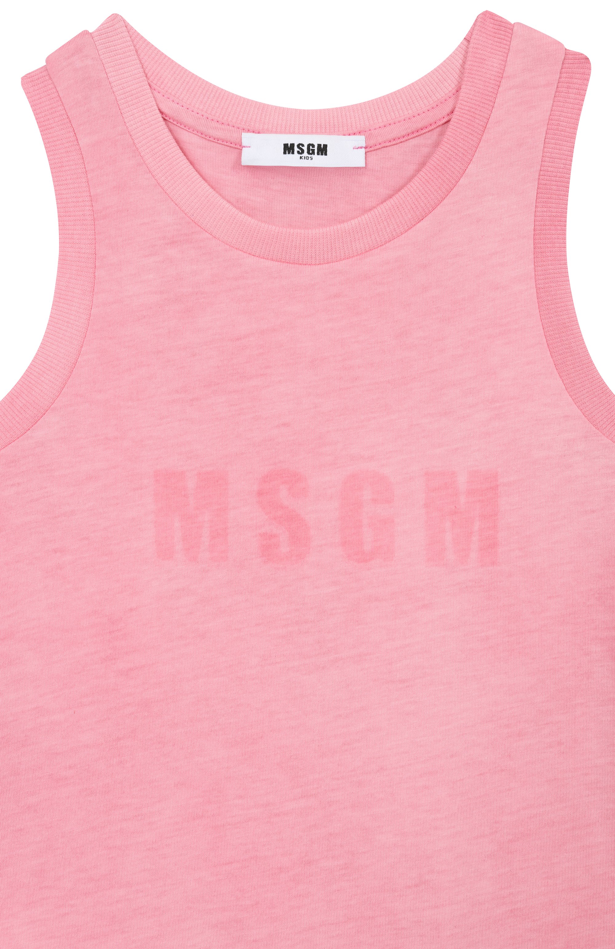 Хлопковое платье MSGM KIDS розового цвета по цене 8285 руб., арт. S6MSJGDR161, фото 3 Хлопковое платье MSGM KIDS, арт. S6MSJGDR161, фото 3