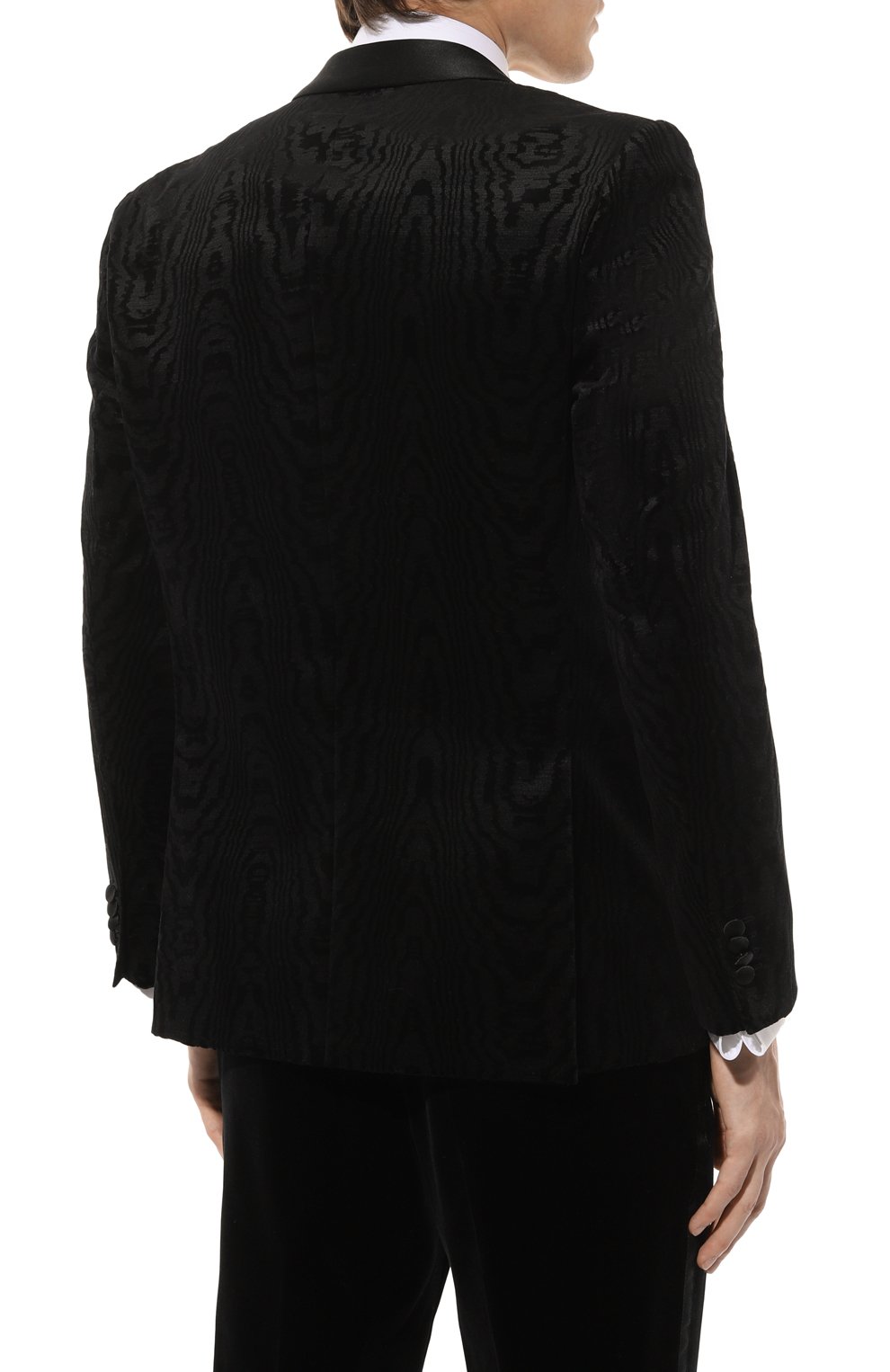 Хлопковый смокинг BOSS черного цвета по цене 86800 руб., арт. 50527994, фото 4 Хлопковый смокинг BOSS, арт. 50527994, фото 4