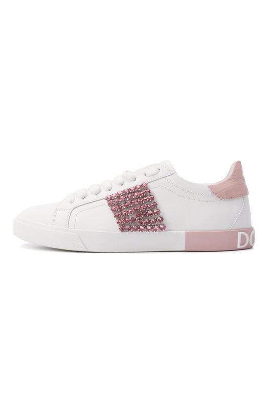 Кожаные кеды Portofino Vintage Dolce & Gabbana CK2311/A6N63 Белый  CK2311/A6N63 Фото 4