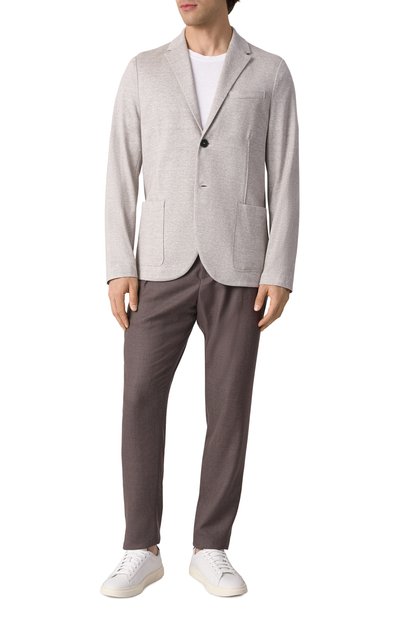 Пиджак из хлопка и льна HARRIS WHARF LONDON, арт. C8P22PDB, фото 3