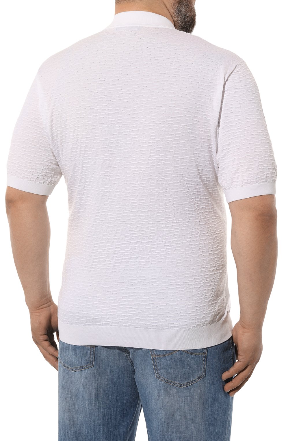 Хлопковое поло ANDREA CAMPAGNA, арт. SU23-93103-S0LID/60, фото 4