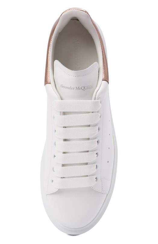 Кожаные кеды Oversized Alexander McQueen 553770/WHFBU Белый  553770/WHFBU Фото 5