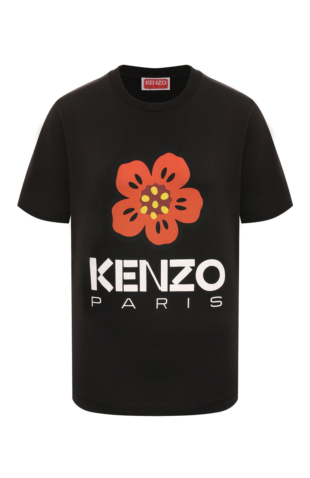 Хлопковая футболка Kenzo цвет черный купить в ЦУМ OUTLET, арт