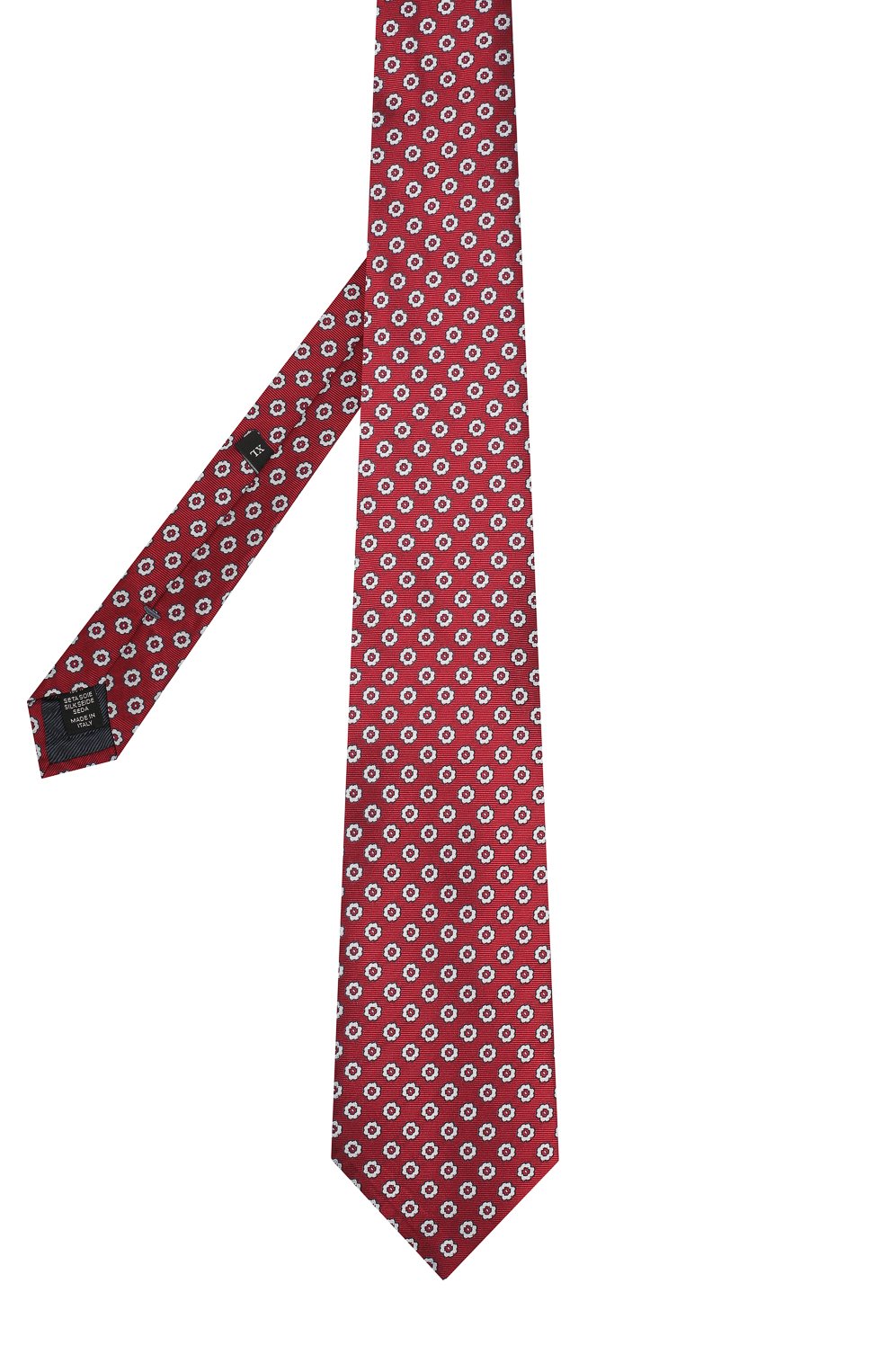 Шелковый галстук с узором ZEGNA красного цвета по цене 18350 руб., арт. Z3D20/1XW, фото 2 Шелковый галстук с узором ZEGNA, арт. Z3D20/1XW, фото 2