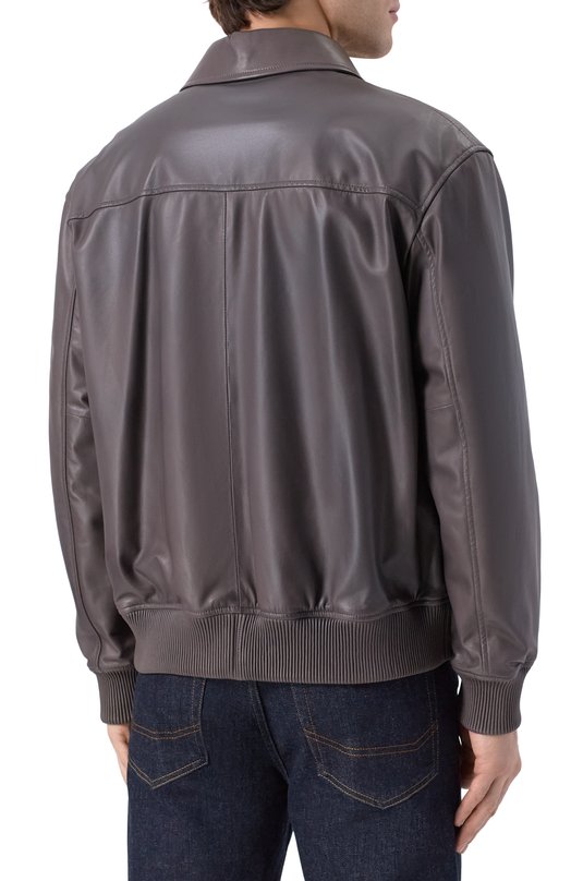 Кожаный бомбер MVST 54205/48-56 Коричневый  54205/48-56 Фото 4