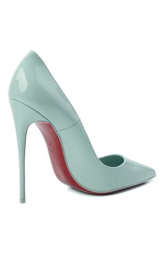 Женские кожаные туфли so kate 120 CHRISTIAN LOUBOUTIN голубого цвета, арт. 3210824/S0 KATE 120 | Фото 5 (Каблук высота: Высокий; Материал внешний: Кожа; Материал внутренний: Натуральная кожа; Материал сплава: Проставлено; Каблук тип: Шпилька; Подошва: Плоская; Драгоценные камни: Проставлено)