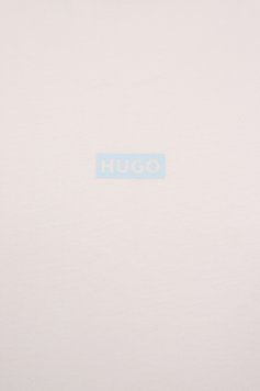 Мужская хлопковая футболка HUGO BLUE кремового цвета, арт. 50509776 | Фото 6 (Рукава: Короткие; Материал внешний: Хлопок; Длина (для топов): Удлиненные; Стили: Кэжуэл; Принт: Без принта; Кросс-КТ: Джерси; Мужское Кросс-КТ: Футболка-одежда)