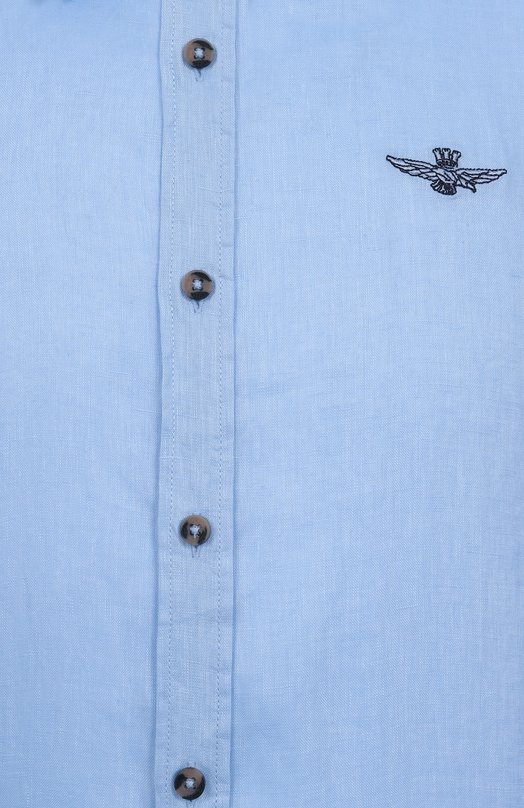 Льняная рубашка Aeronautica Militare CA1239CT3089 Голубой  CA1239CT3089 Фото 6