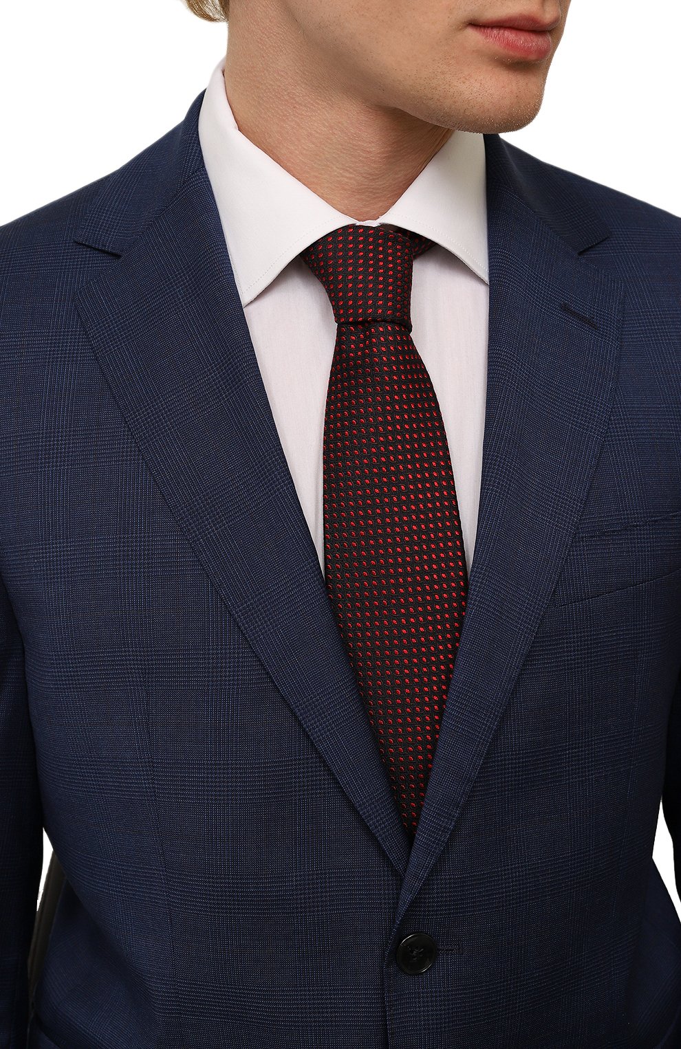 Галстук из шелка и шерсти KITON красного цвета по цене 29500 руб., арт. UCRVKPC08H37, фото 2 Галстук из шелка и шерсти KITON, арт. UCRVKPC08H37, фото 2