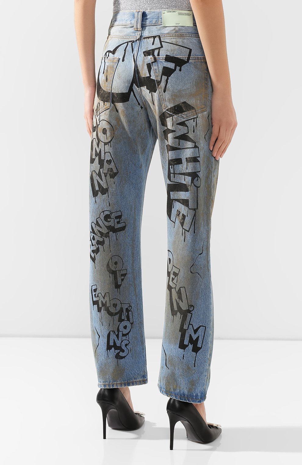 Джинсы OFF-WHITE голубого цвета по цене 46750 руб., арт. 0WYA012F197730627110, фото 4 Джинсы OFF-WHITE, арт. 0WYA012F197730627110, фото 4