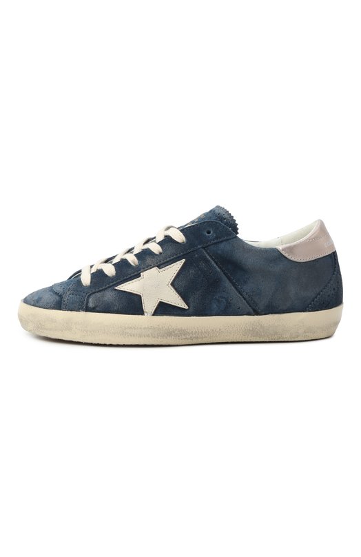 Замшевые кеды Super-Star LTD Golden Goose Deluxe Brand GWF00906.F007595 Синий  GWF00906.F007595 Фото 4